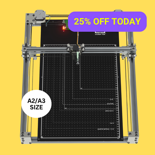 iDraw H SE A3/A2-tekenrobot voor kunstenaars, generatieve kunst en handschriftautomatisering – combineert de robuuste iDraw H-hardware met flexibele Axidraw-software
